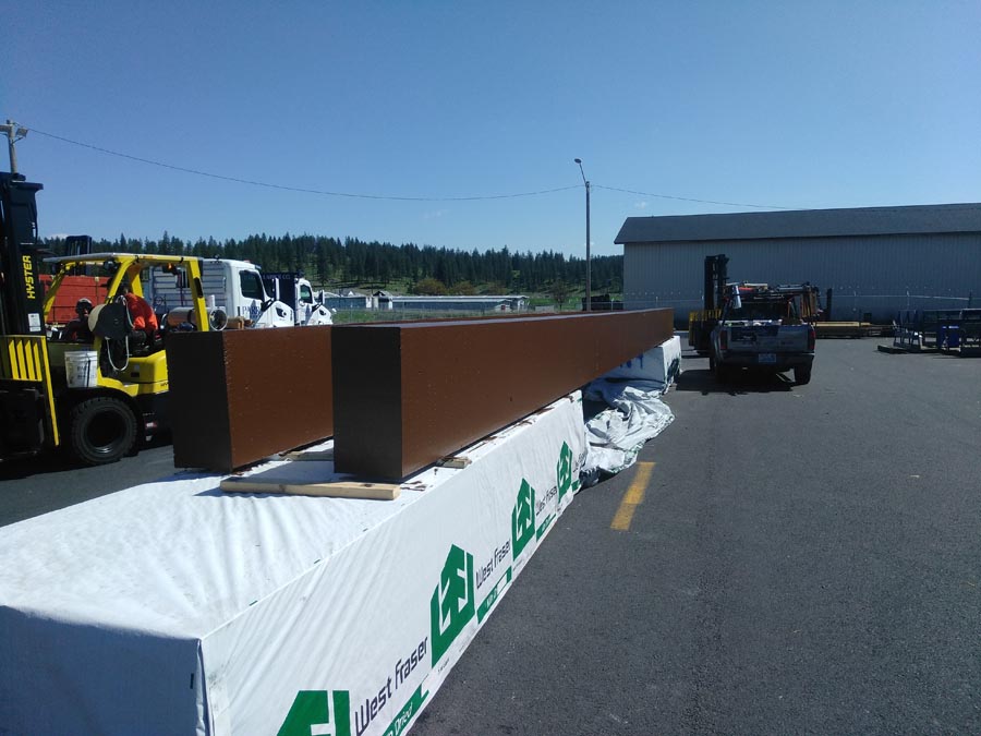 Commercial painting job site